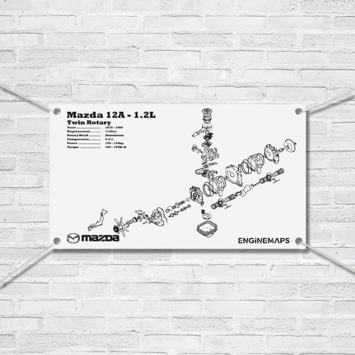 Mazda 12A 1.2L Exploded View Banner
