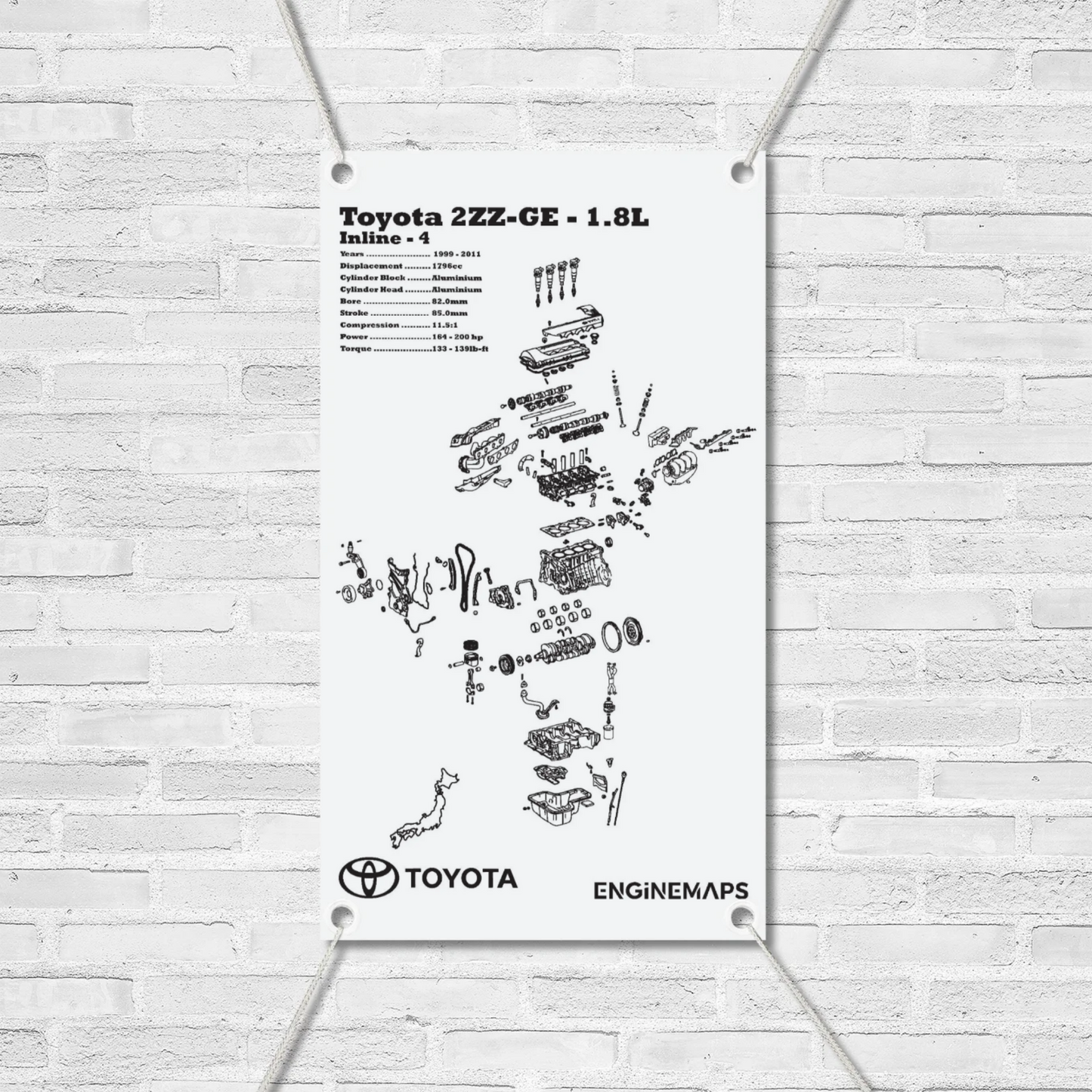 Toyota 2ZZ-GE 1.8L Exploded View Banner