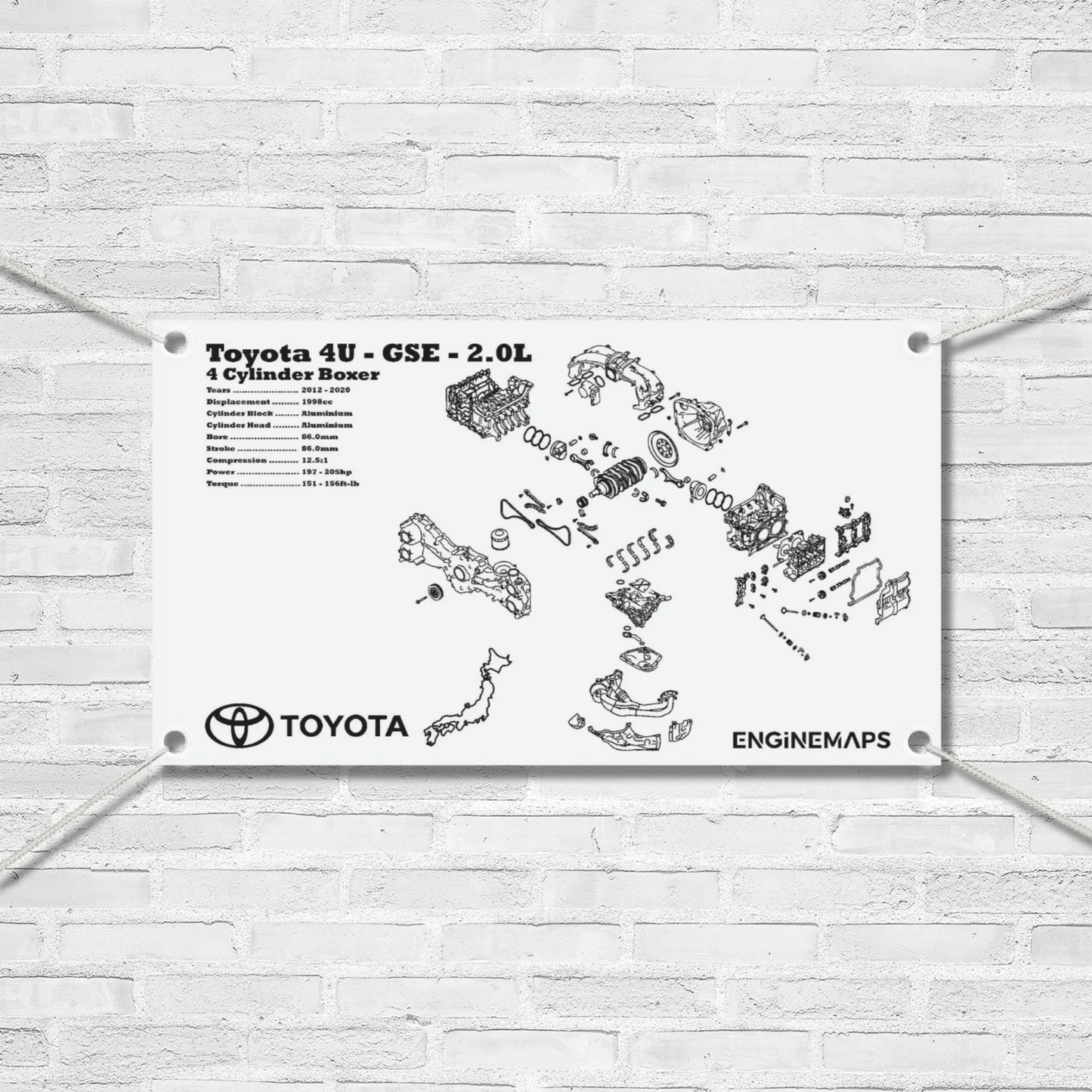 Toyota 4U-GSE 2.0L Exploded View Banner