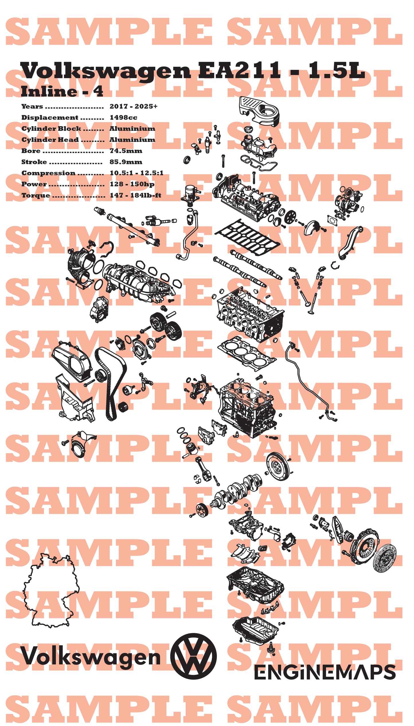 Volkswagen EA211 1.5L Exploded View Banner