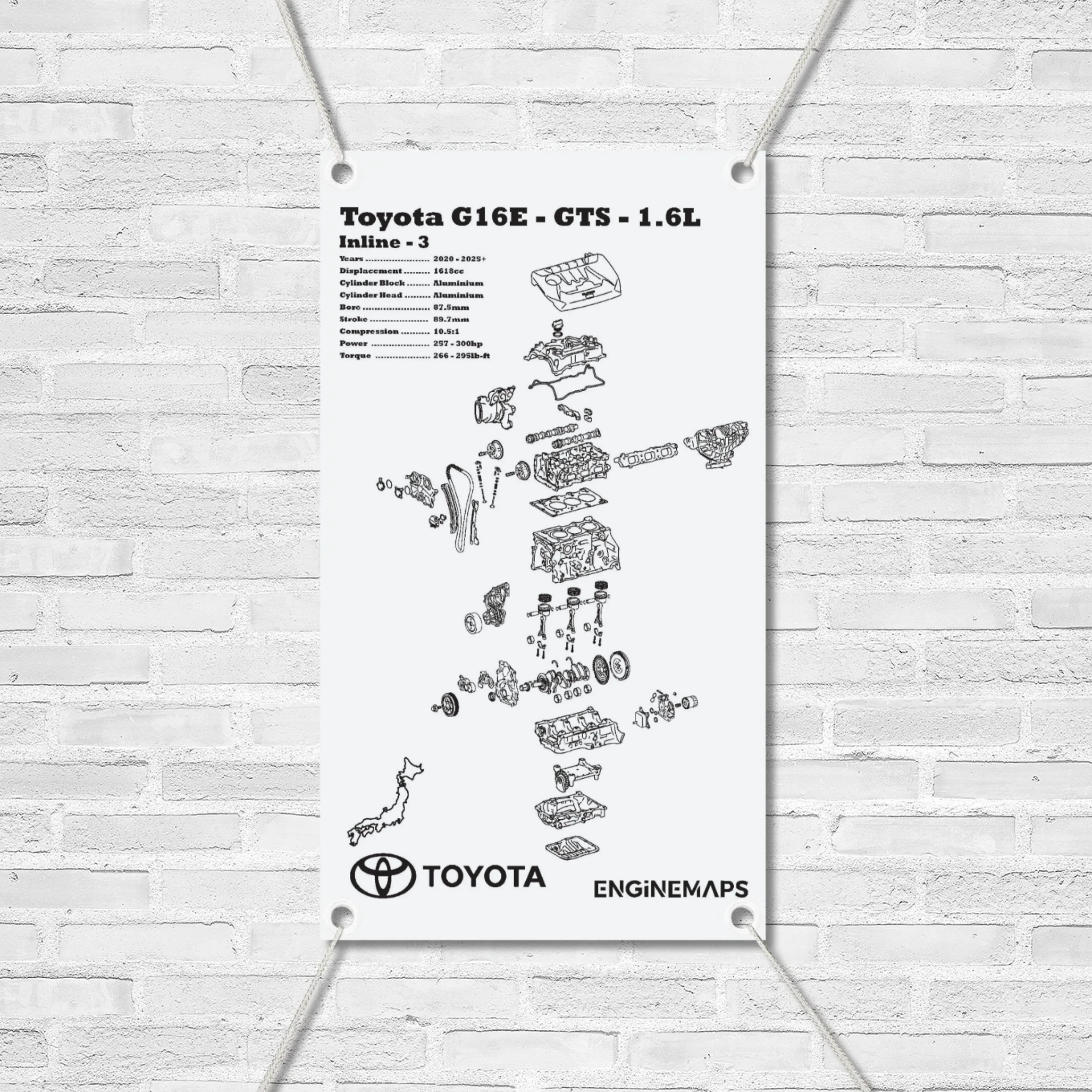 sangoページ Toyota G16S-GTE 1.6L Exploded View Banner – EngineMaps