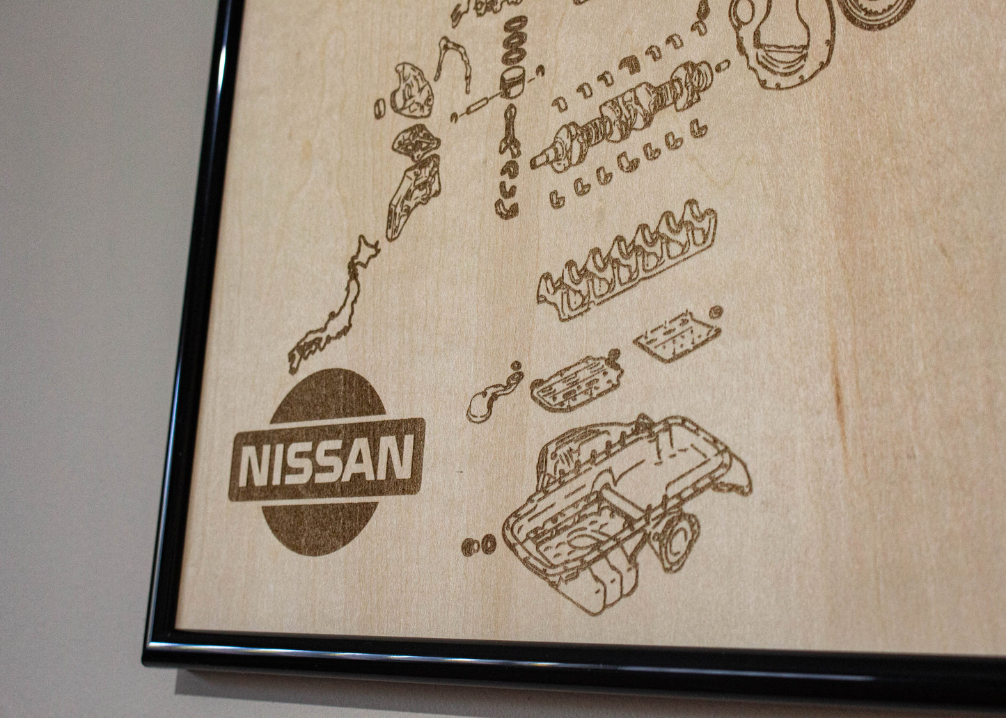 Nissan RB26DETT 2.6L exploded view poster