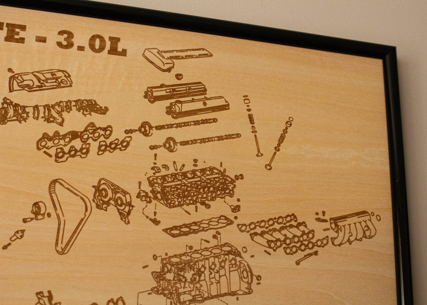 Toyota 2JZ - GTE 3.0L Exploded View Poster