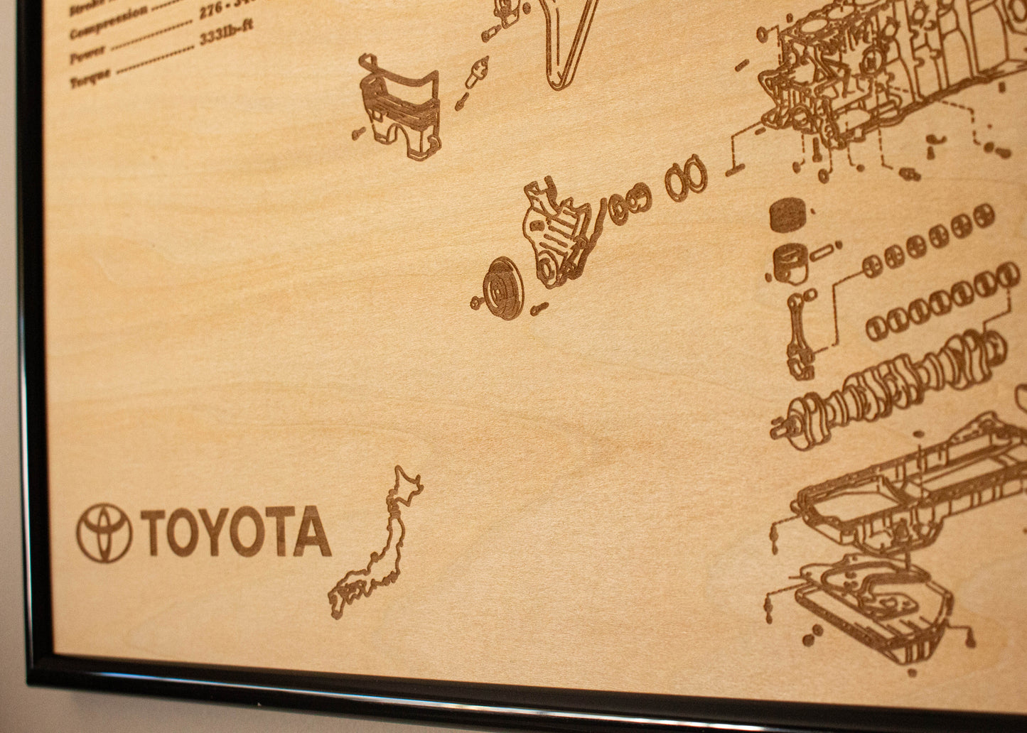 Toyota 2JZ - GTE 3.0L Exploded View Poster
