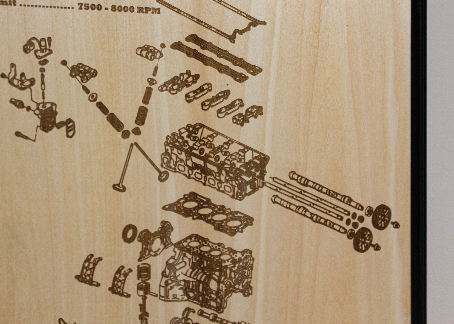 Honda H22A 2.2L (VTEC) Exploded View Poster