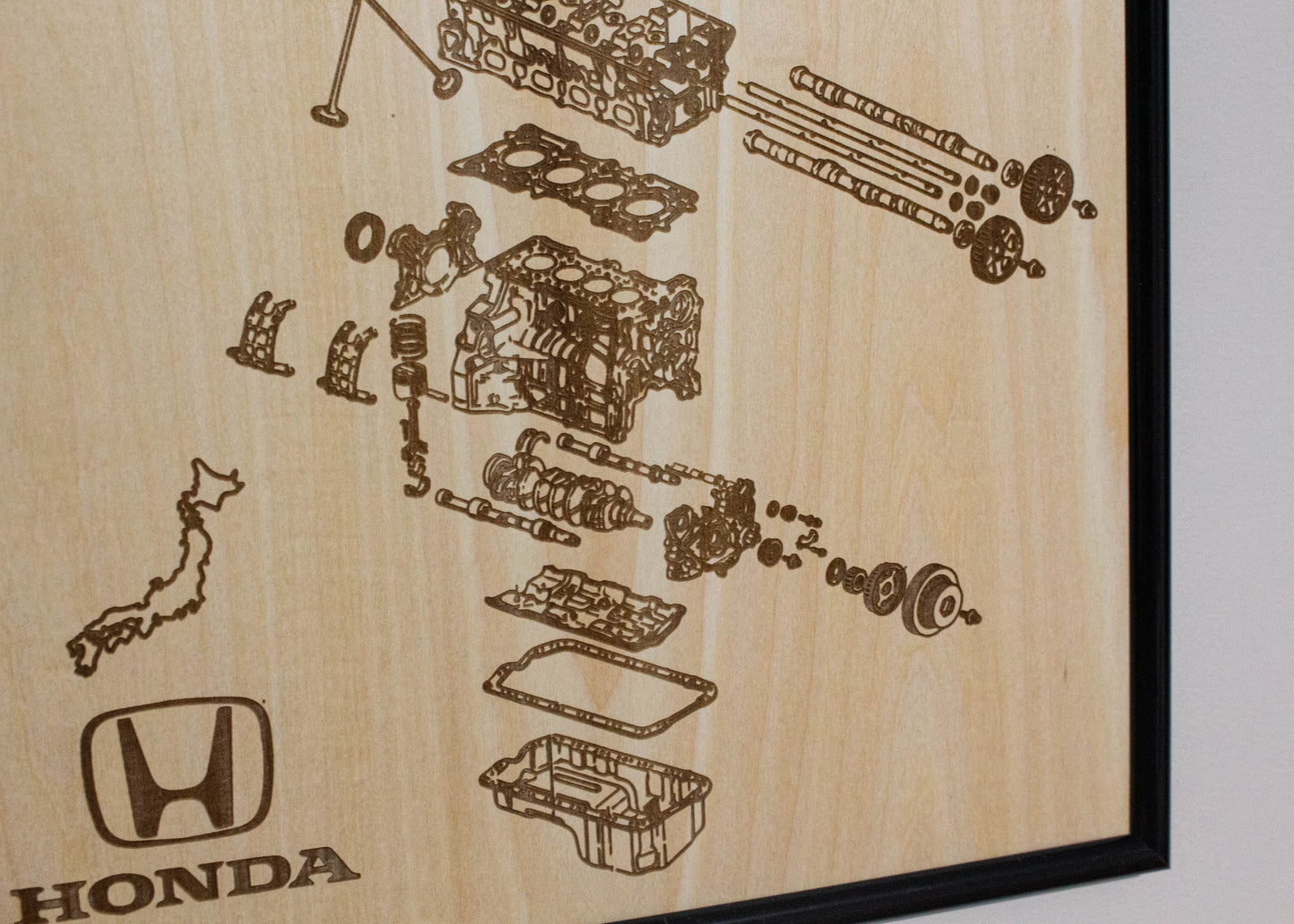 Honda H22A 2.2L (VTEC) Exploded View Poster
