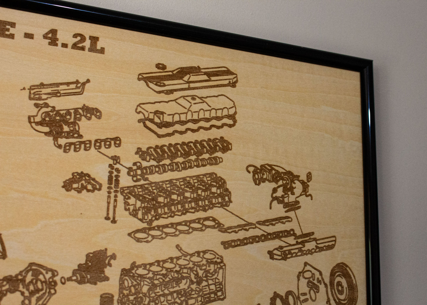 Toyota 1HD-FTE 4.2L exploded view poster
