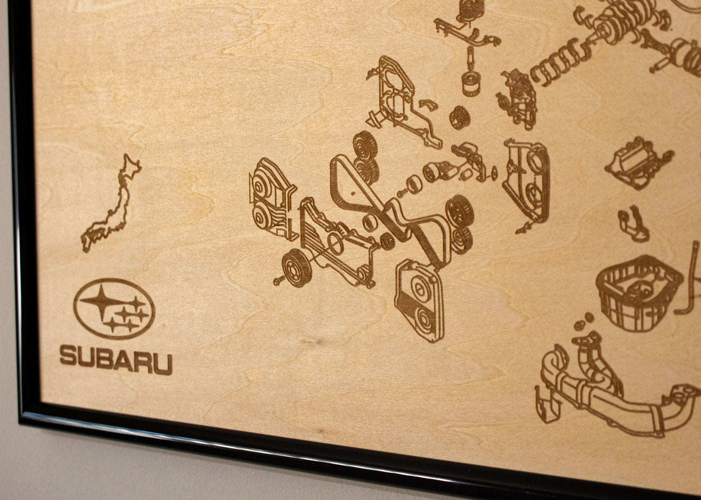 Subaru EJ205 2.0L Exploded View Poster