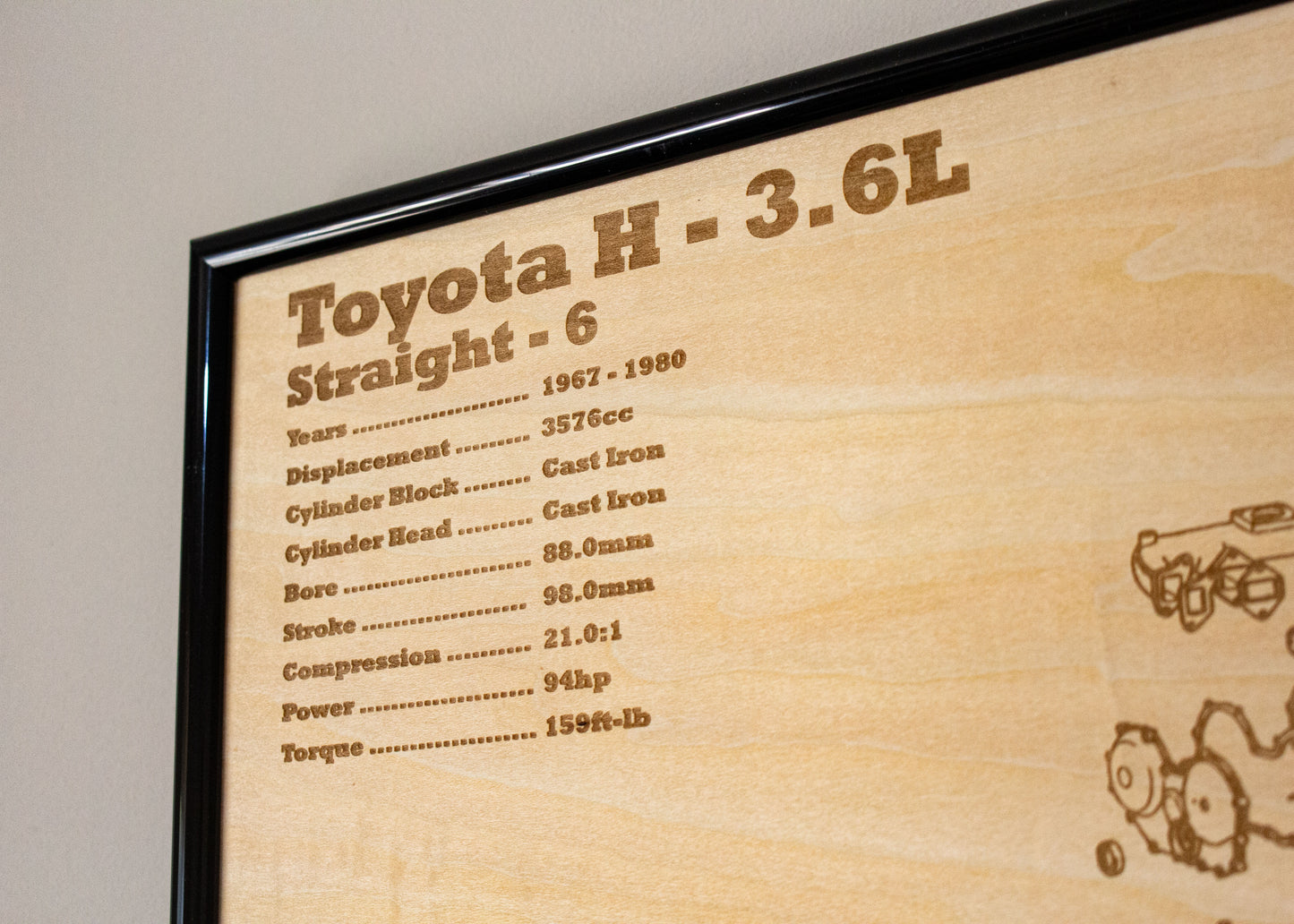 Toyota H 3.6L Exploded View Poster