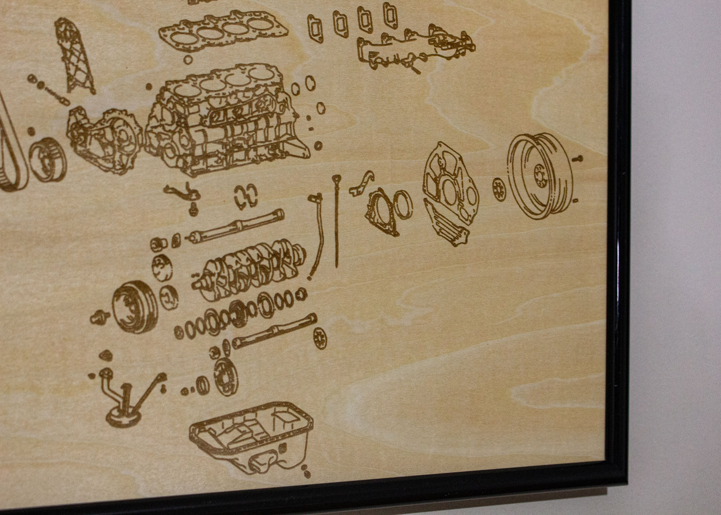 Toyota 1KZ-TE 3.0L Exploded View Poster