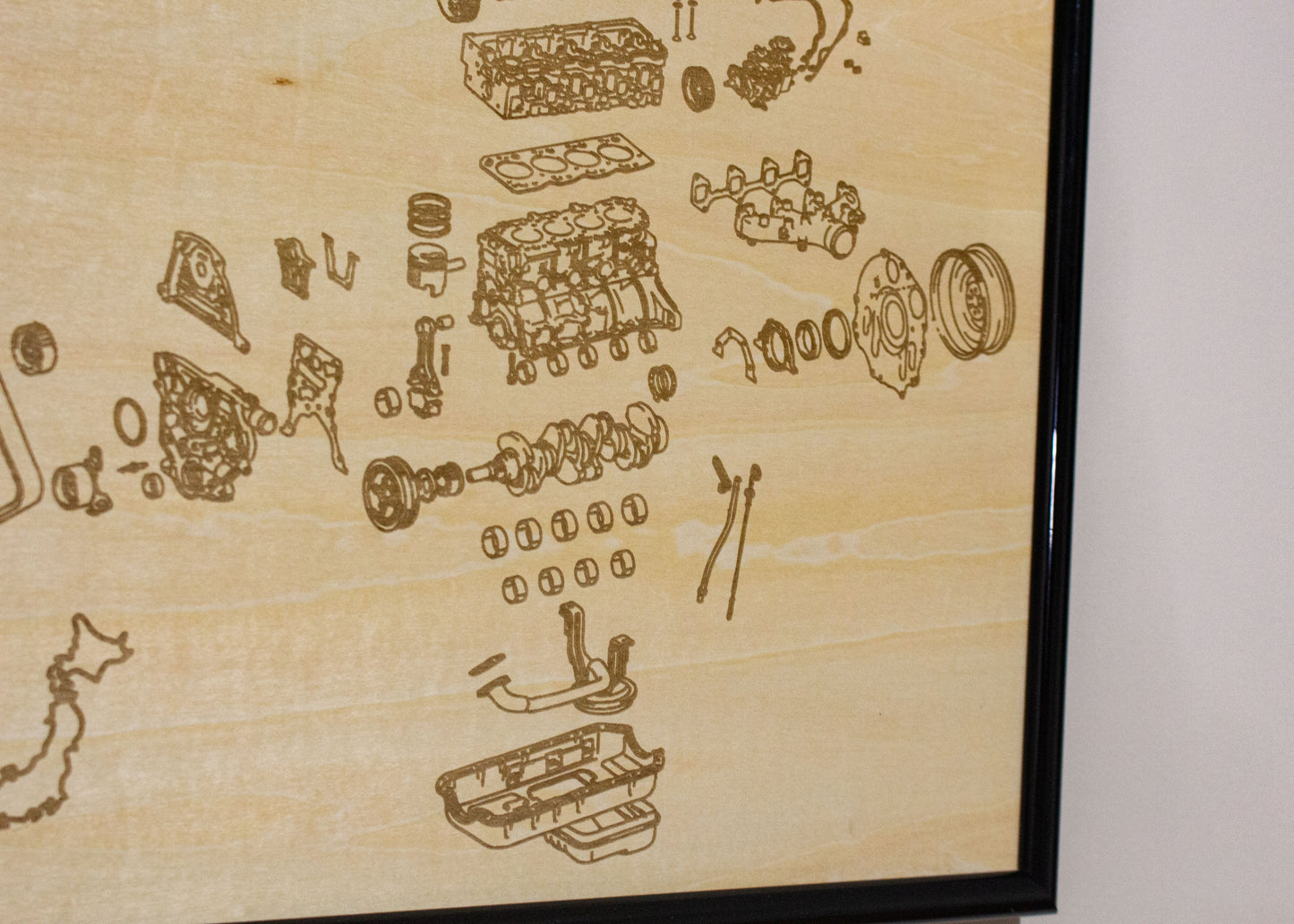 Toyota 3L 2.8L exploded view poster