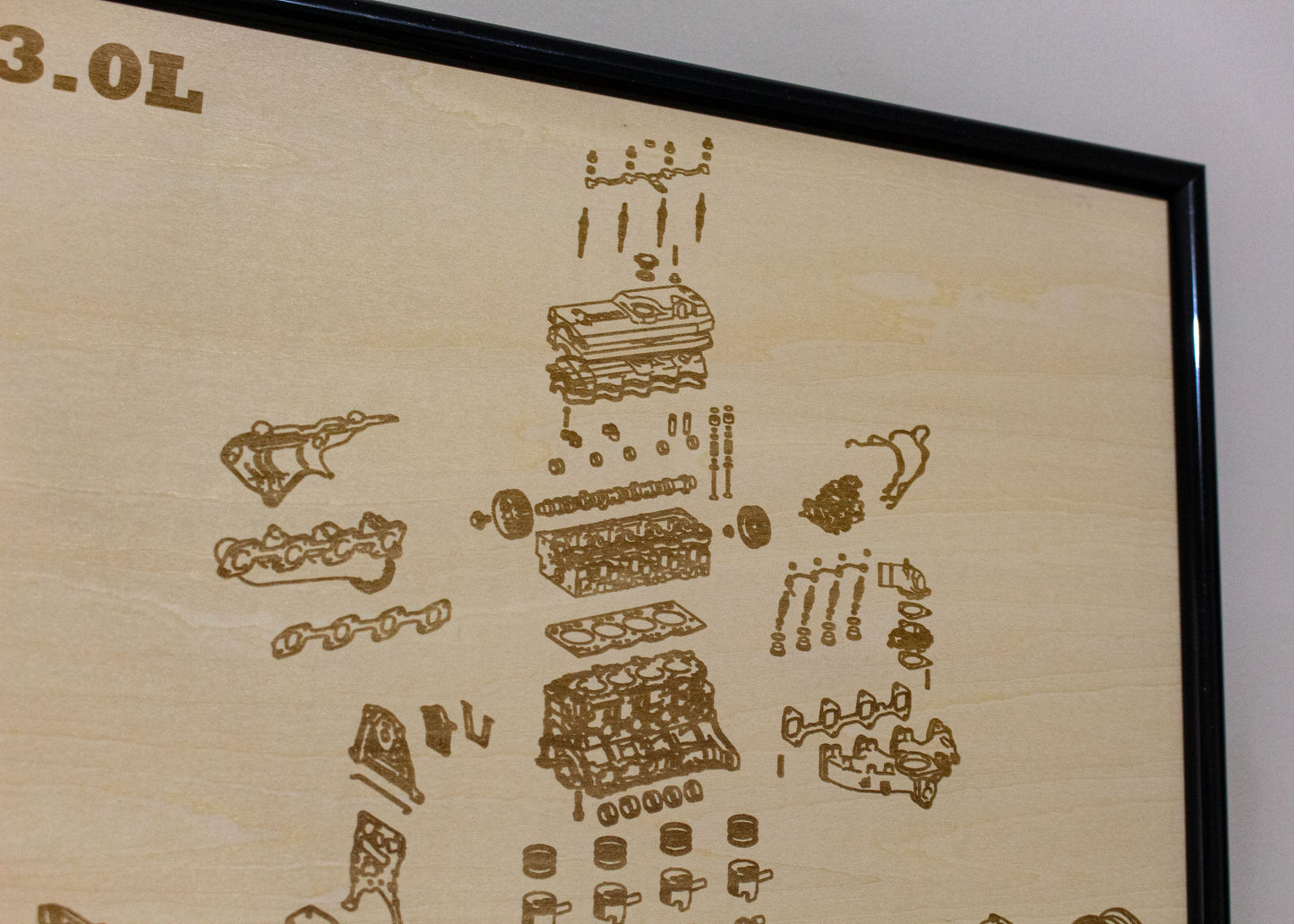 Toyota 5L 3.0L Exploded View Poster