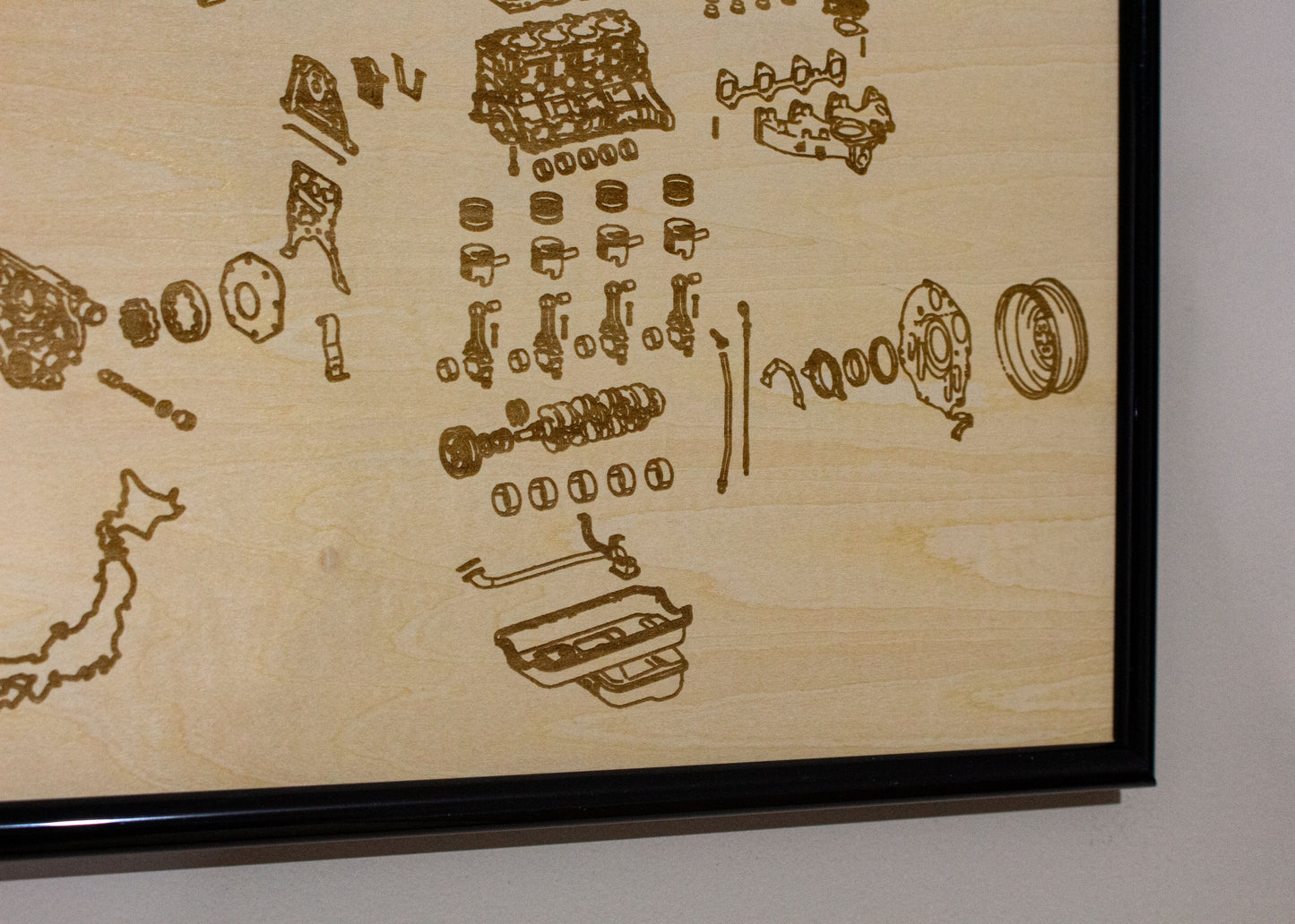 Toyota 5L 3.0L Exploded View Poster