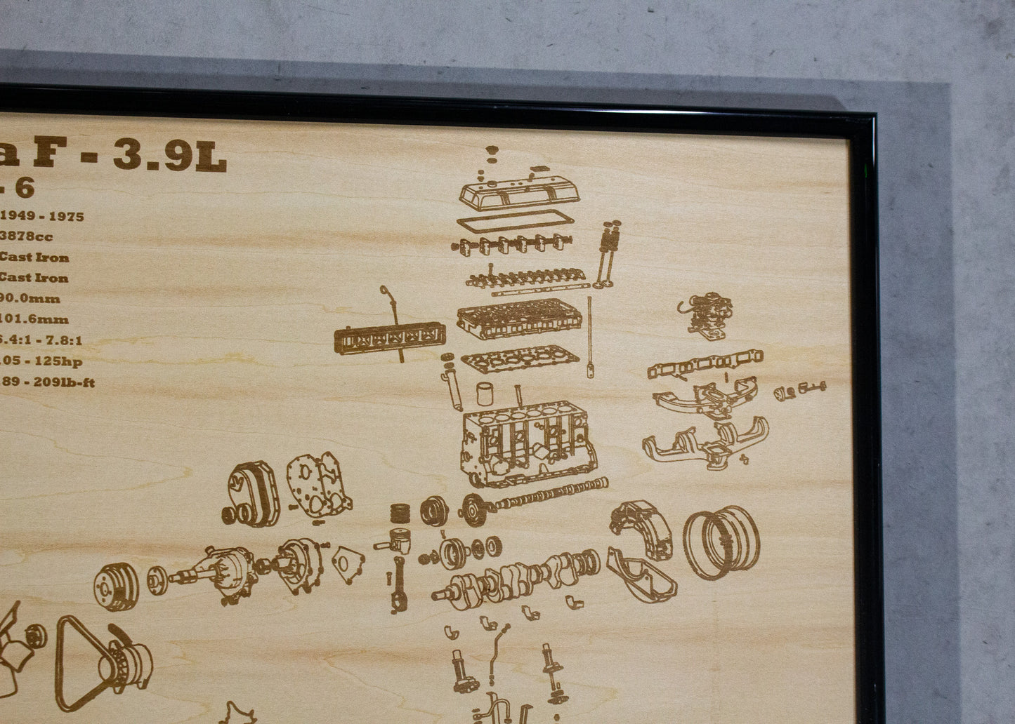 Toyota F 3.9L exploded view poster