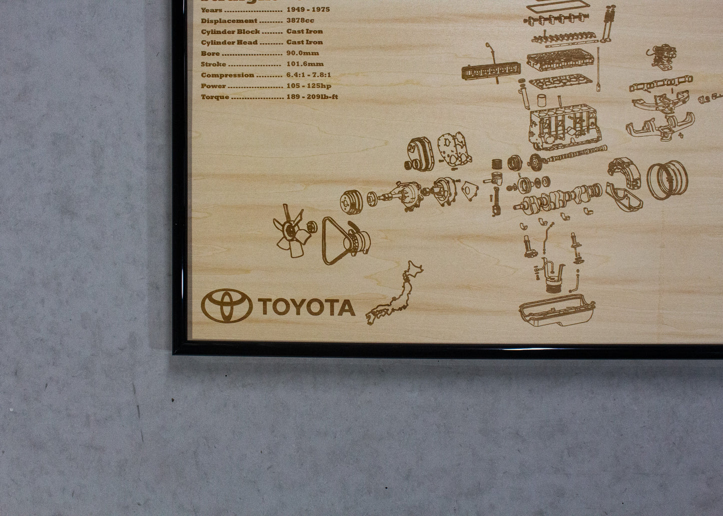 Toyota F 3.9L exploded view poster