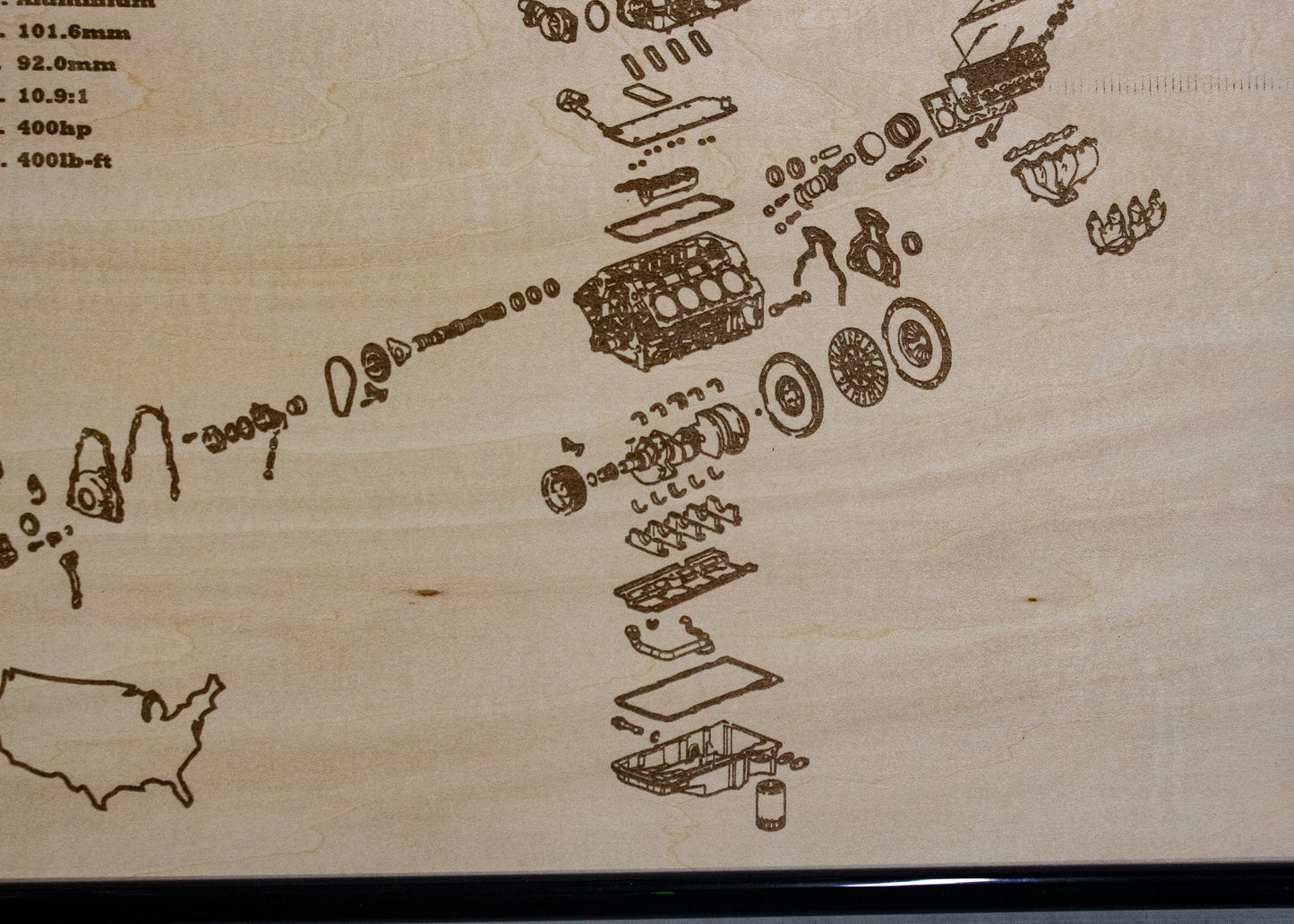 General Motors LS2 6.0L Exploded view poster