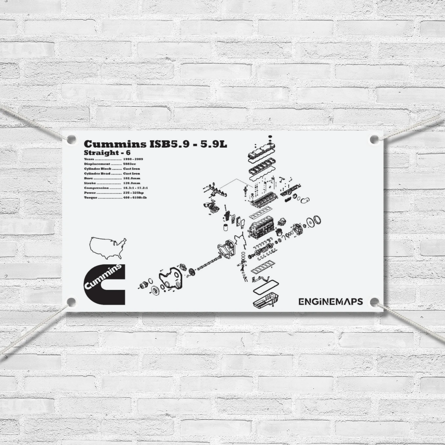 Cummins ISB5.9 5.9L Exploded View Banner