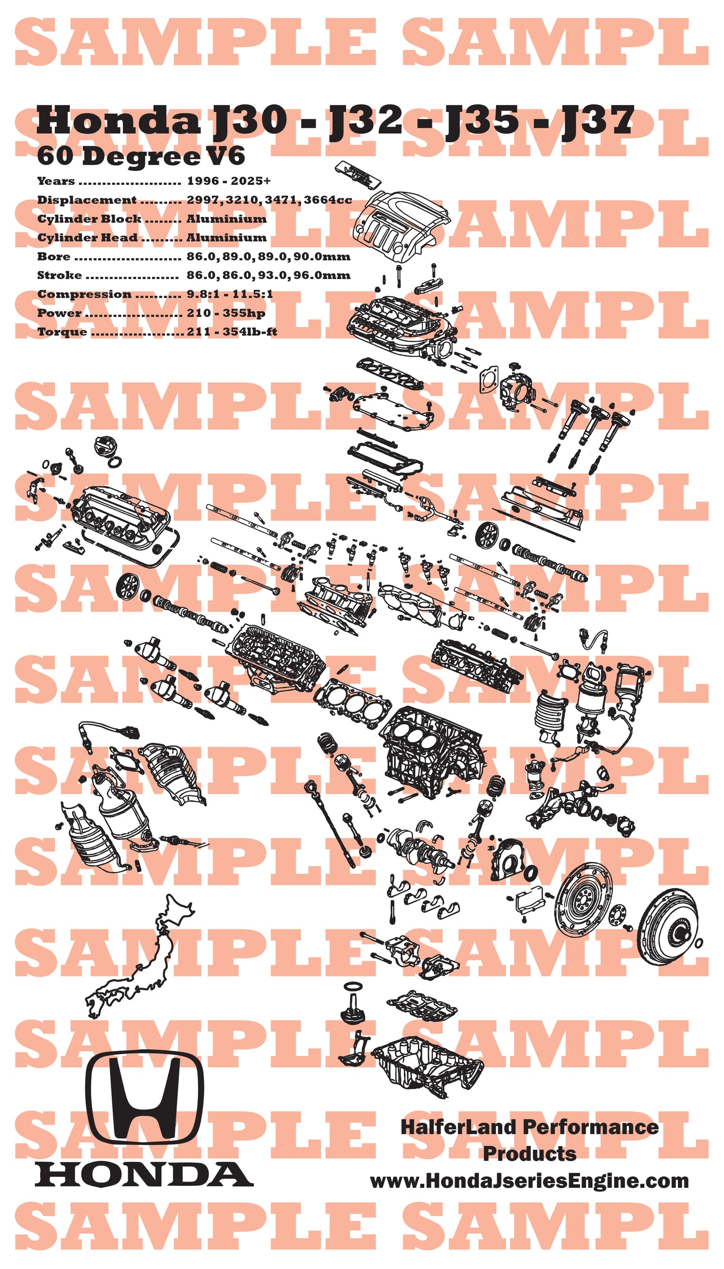 Honda J series Exploded View Banner