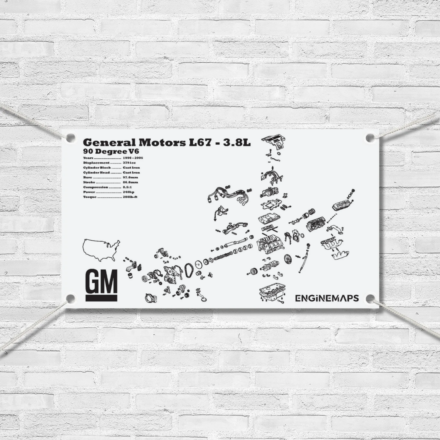 General Motors L67 Series II 3.8L Exploded View Banner