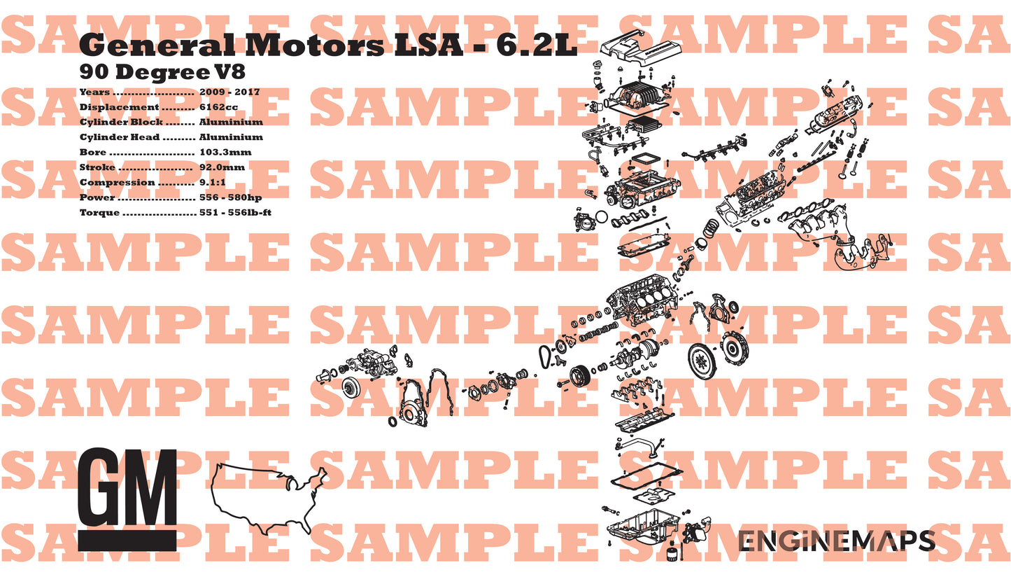 General Motors LSA 6.2L Exploded View Banner