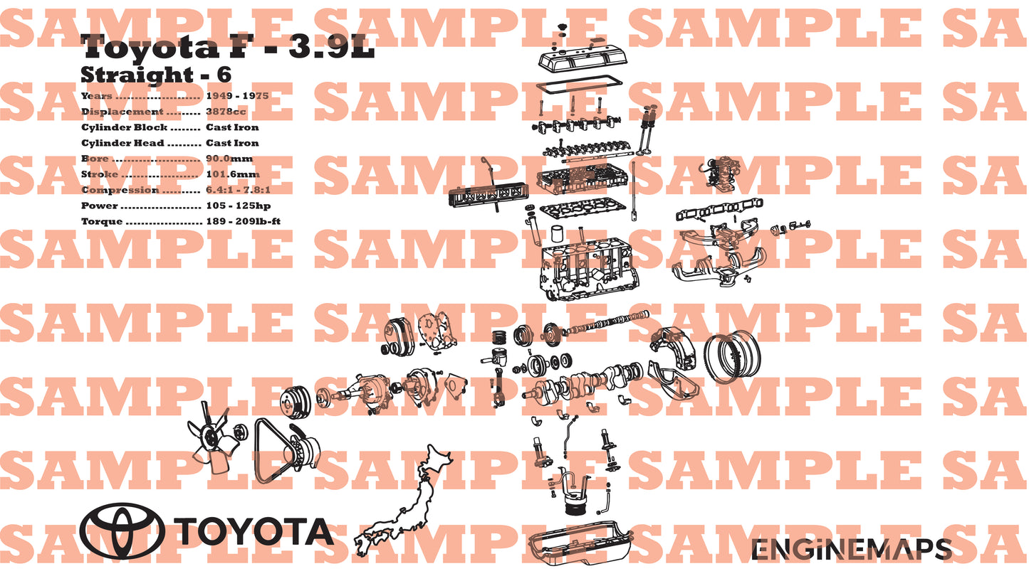 Toyota F 3.9L Exploded View Banner