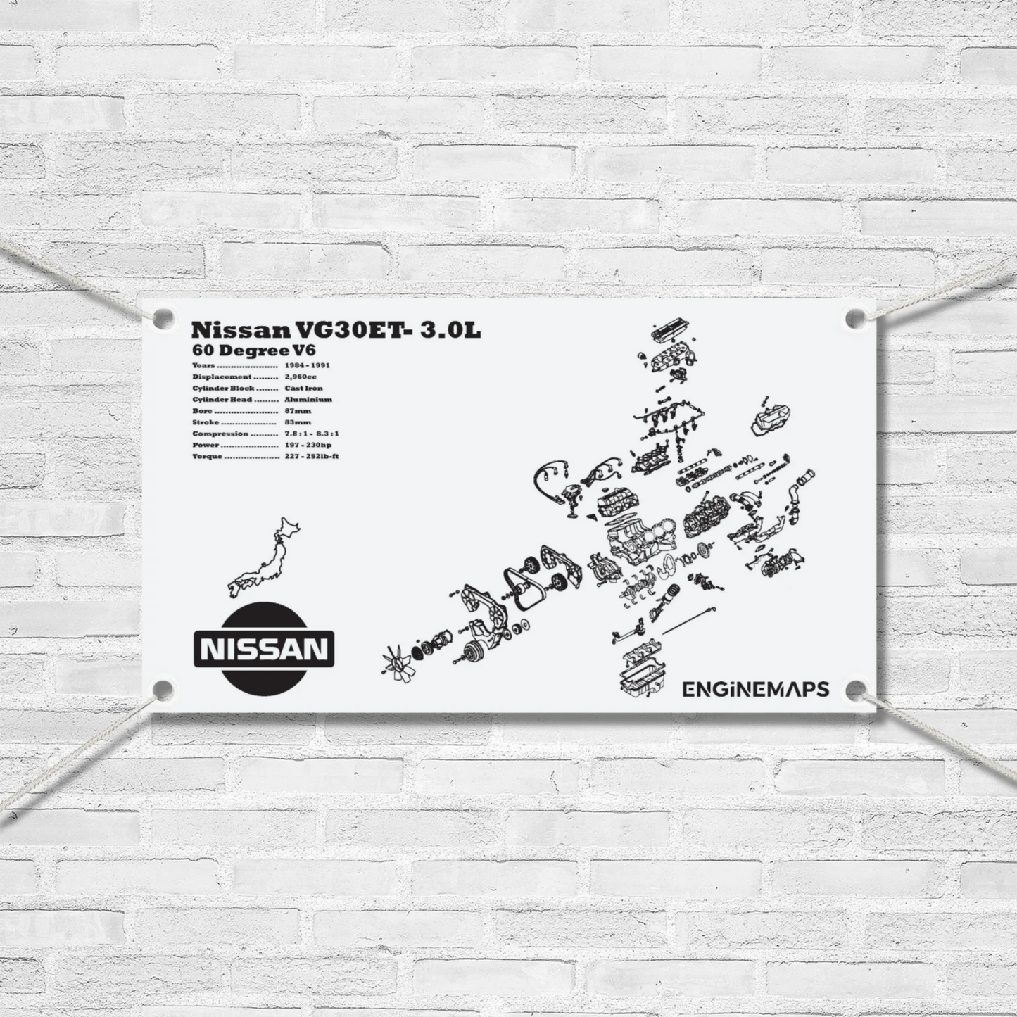 Nissan VG30ET 3.0L Exploded View Banner