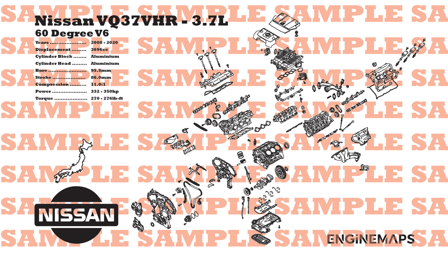 Nissan VQ37VHR 3.7L Exploded View Banner