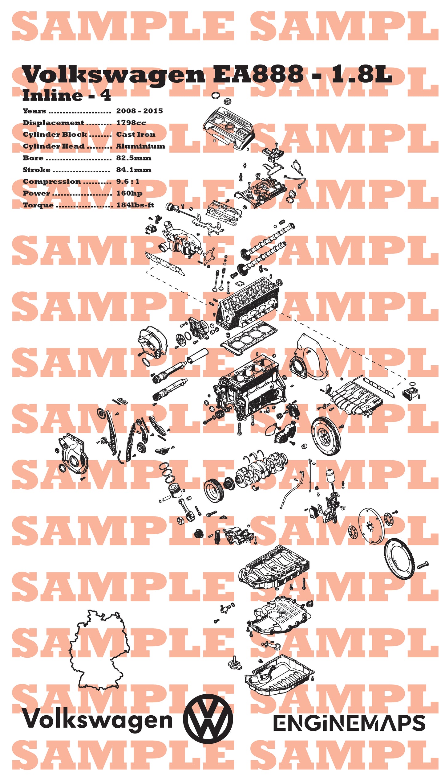 Volkswagen EA888 GEN 2 1.8L TSI Exploded View Banner