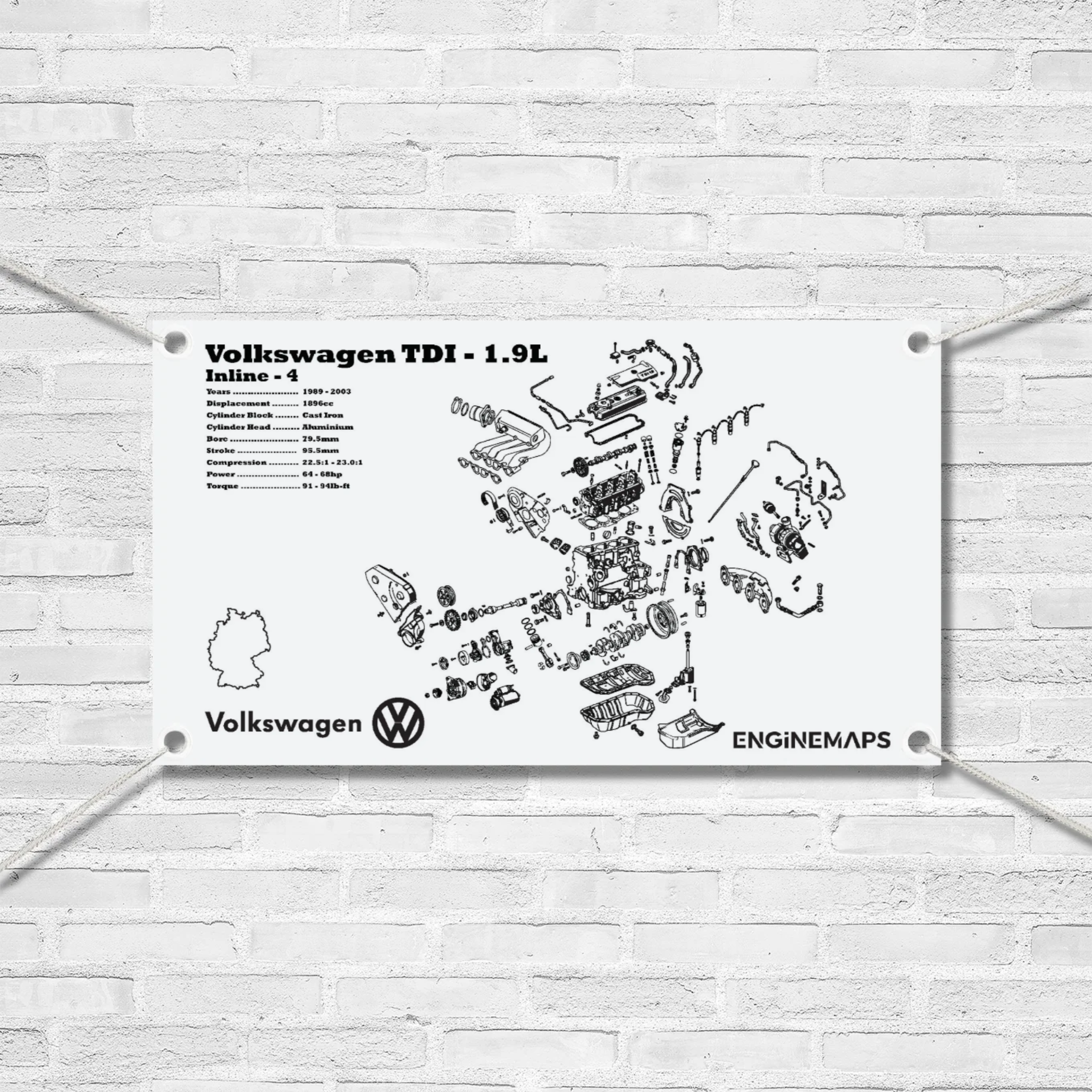 Volkswagen 1.9TDI [1Y] Exploded View Banner – EngineMaps