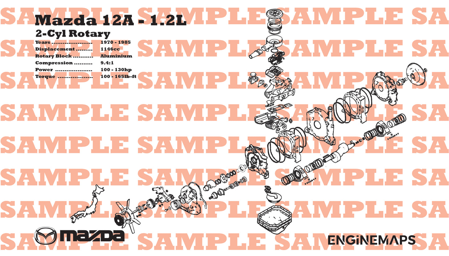 Mazda 12A 1.2L Exploded View Banner