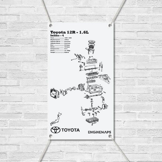 Toyota 12R 1.6L Exploded View Banner