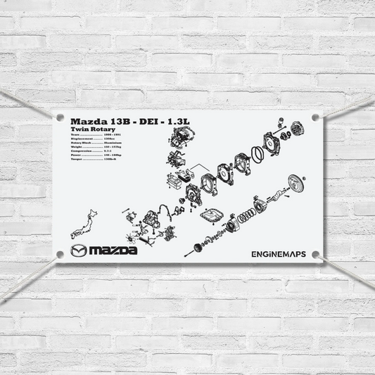 Mazda 13B-DEI 1.3L Exploded View Banner