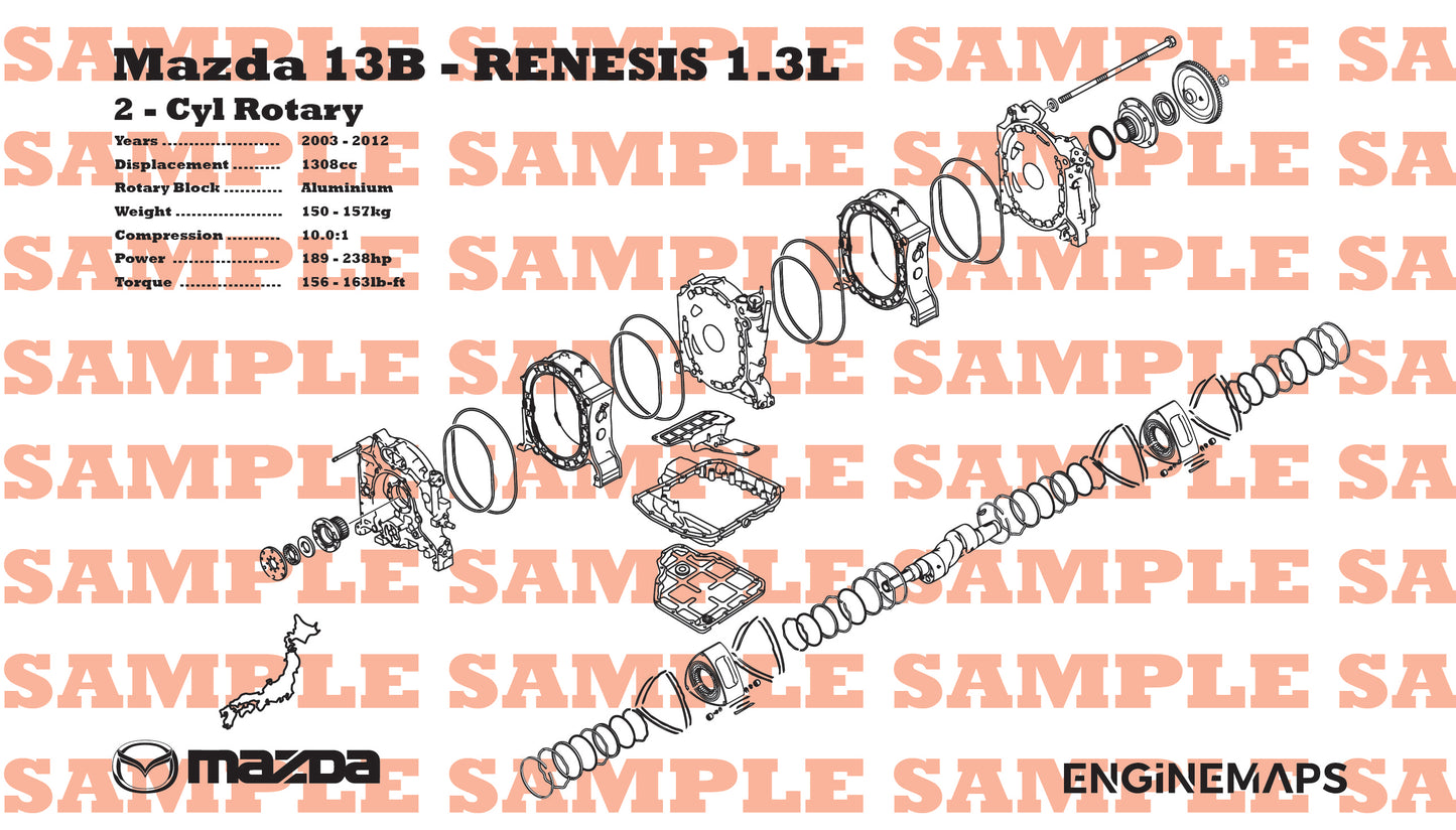 Mazda 13B-RENESIS 1.3L Exploded View Banner