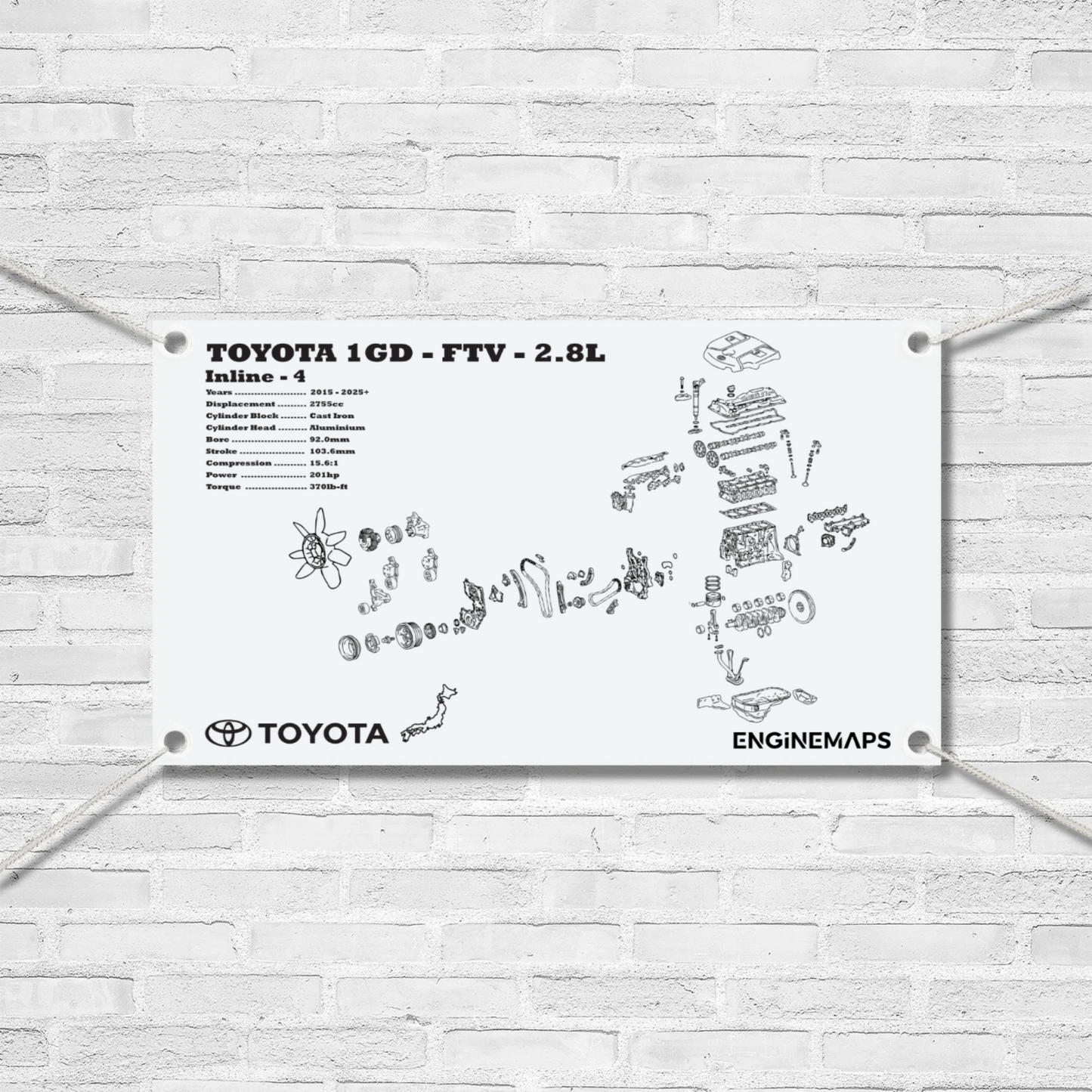 Toyota 1GD-FTV 2.8L Exploded View banner