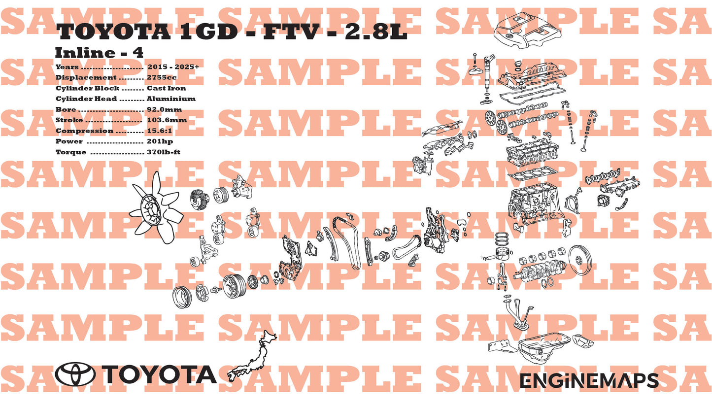 Toyota 1GD-FTV 2.8L Exploded View banner