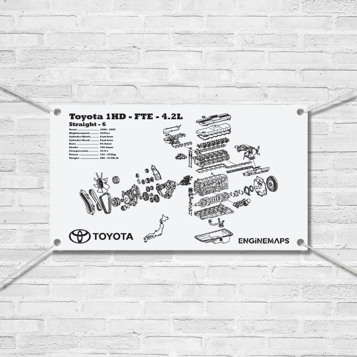 Toyota 1HD-FTE 4.2L Exploded View Banner