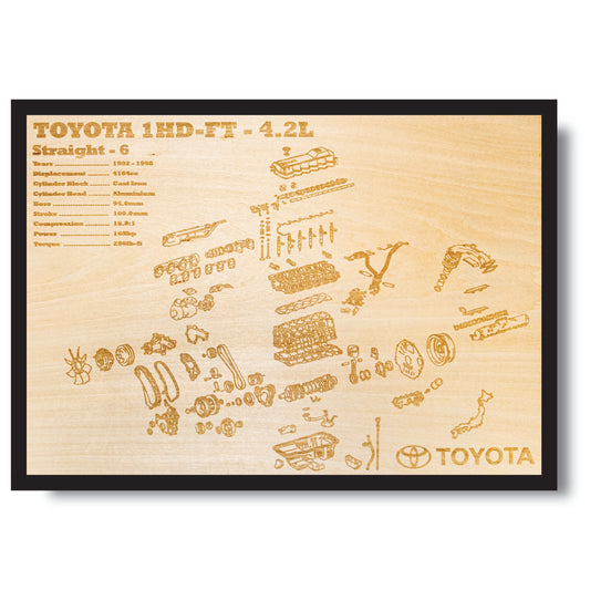 Toyota 1HD-FT 4.2L exploded view poster