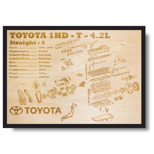 Toyota 1HD-T 4.2L exploded view poster