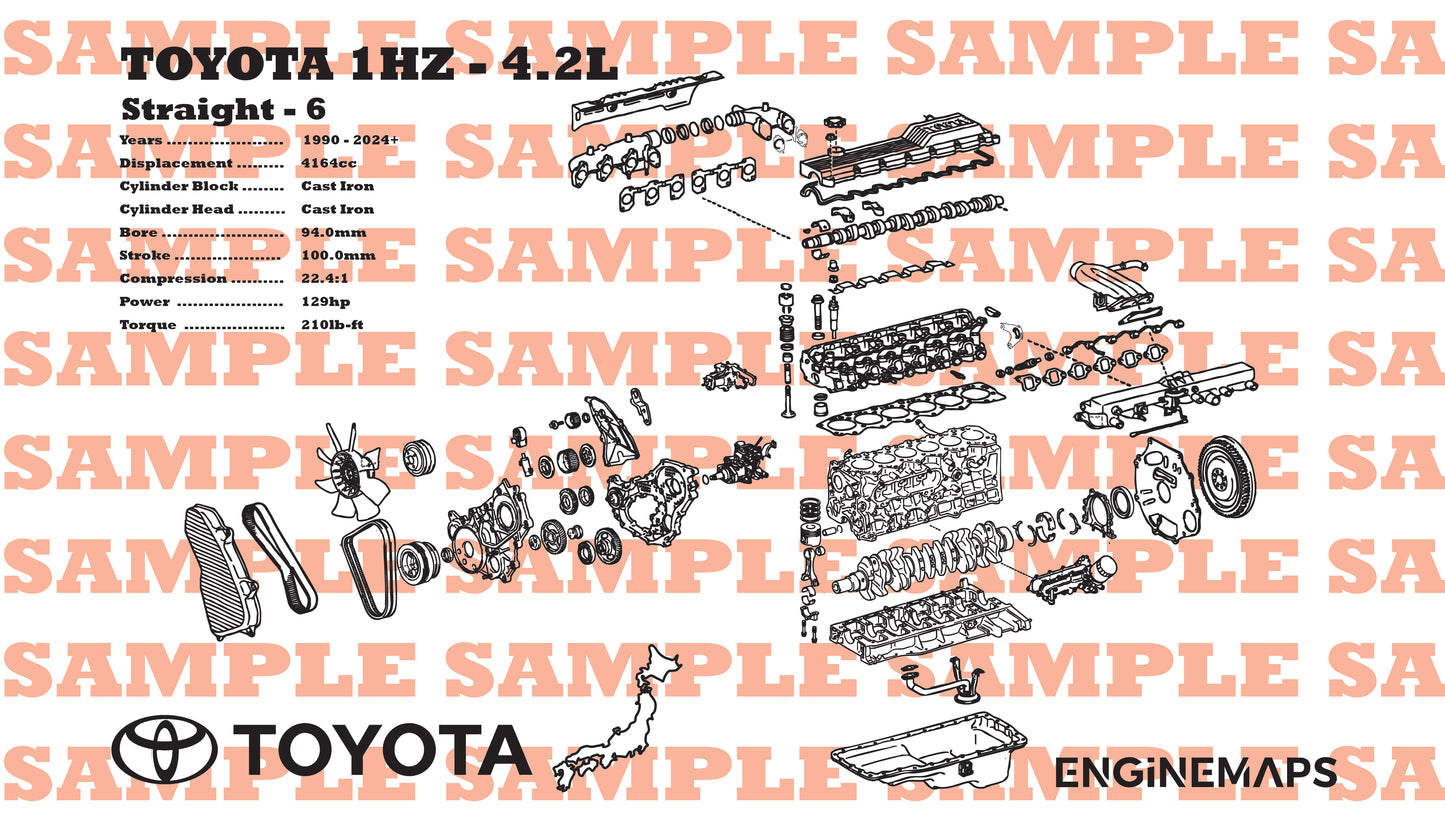 Toyota 1HZ 4.2L Exploded View Banner