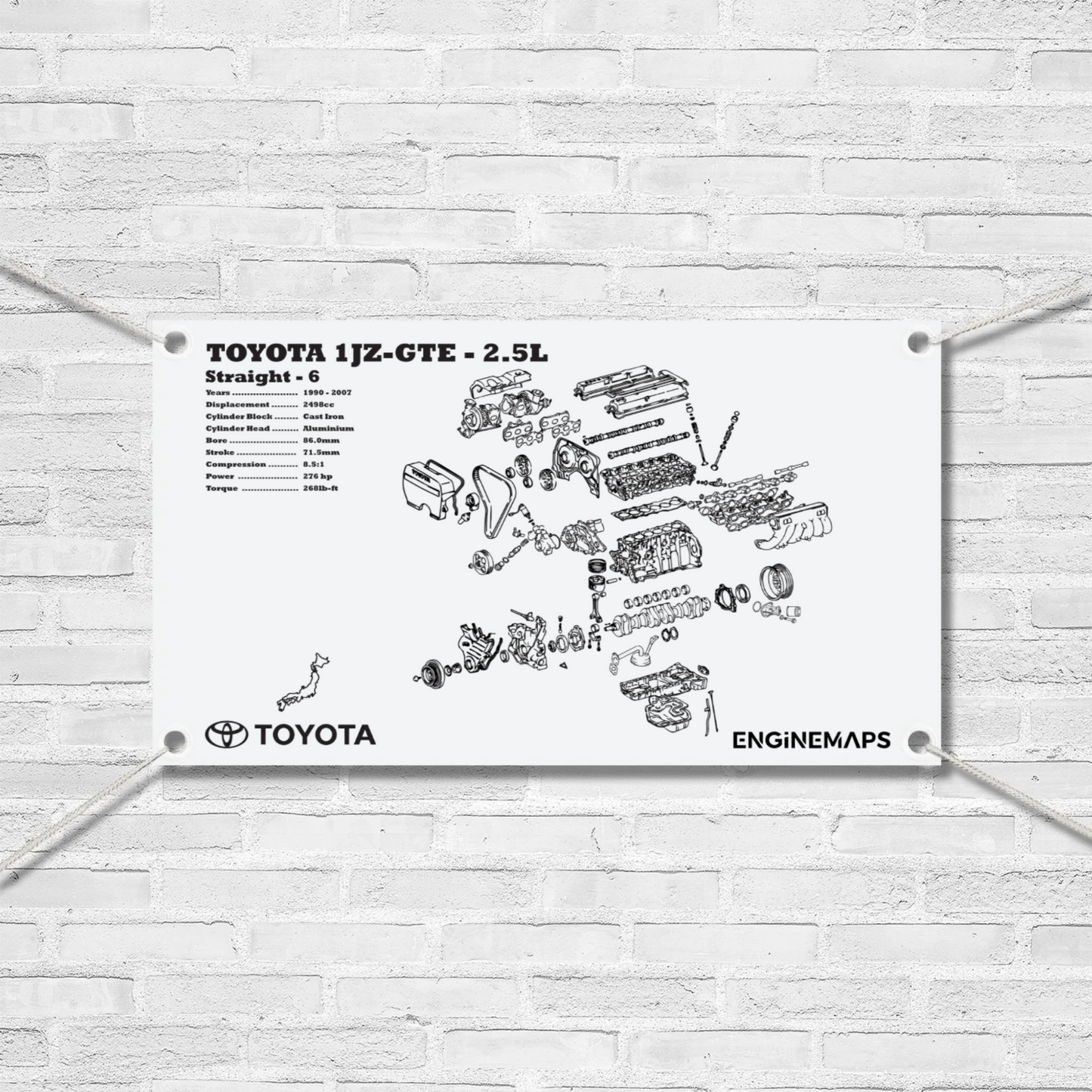 Toyota 1JZ-GTE 2.5L Exploded View Banner