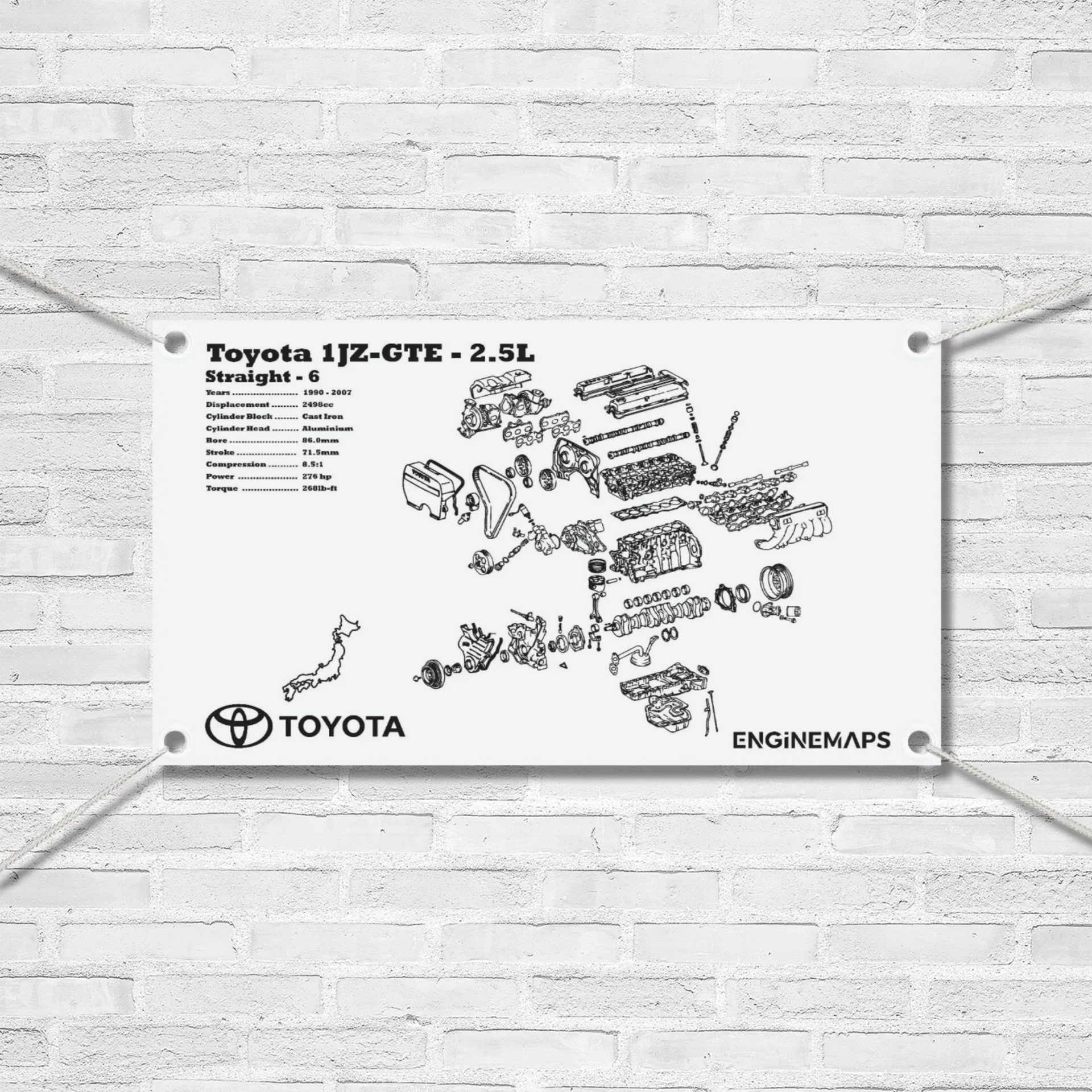 Toyota 1JZ-GTE 2.5L Exploded View Banner – EngineMaps