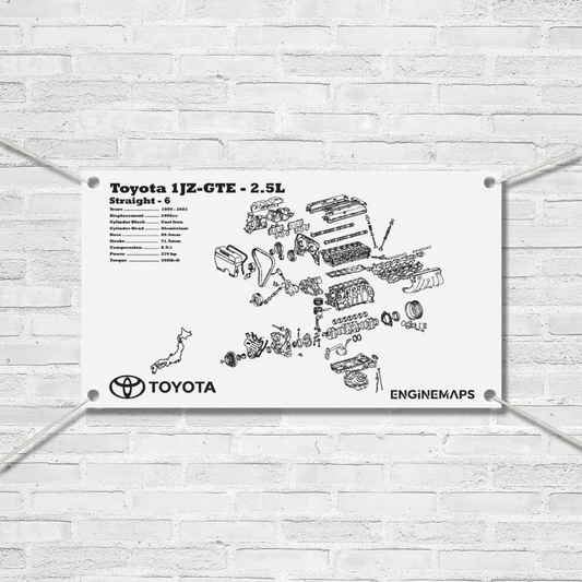 Toyota 1JZ-GTE 2.5L Exploded View Banner