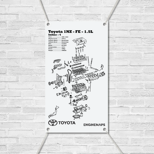 Toyota 1NZ-FE 1.5L Exploded View Banner