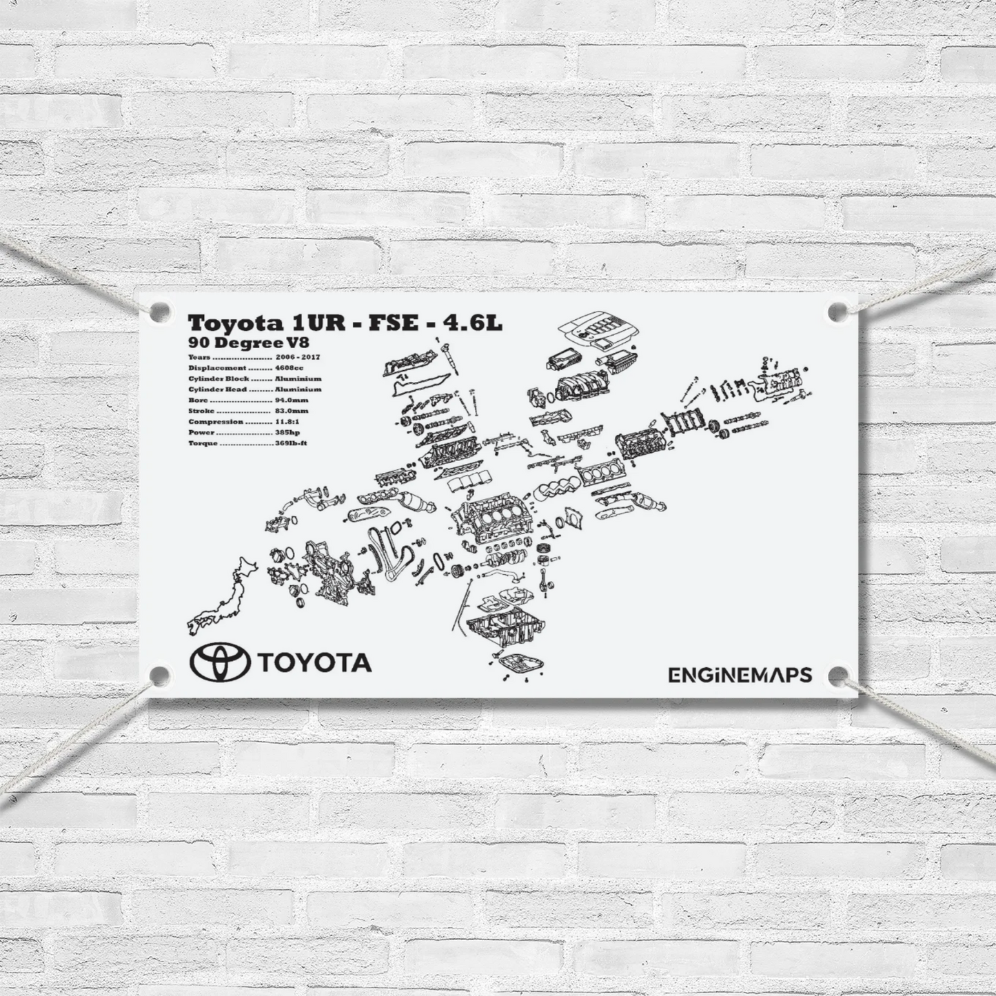 Toyota 1UR-FSE 4.6L Exploded View Banner