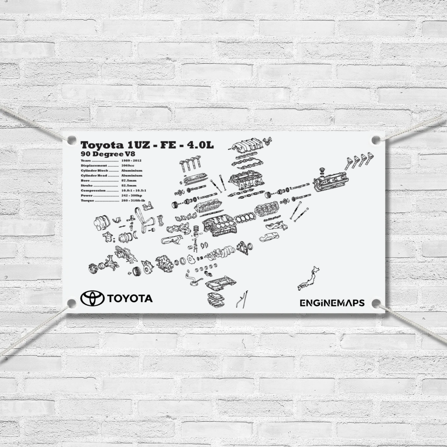 Toyota 1UZ-FE 4.0L Exploded View Banner