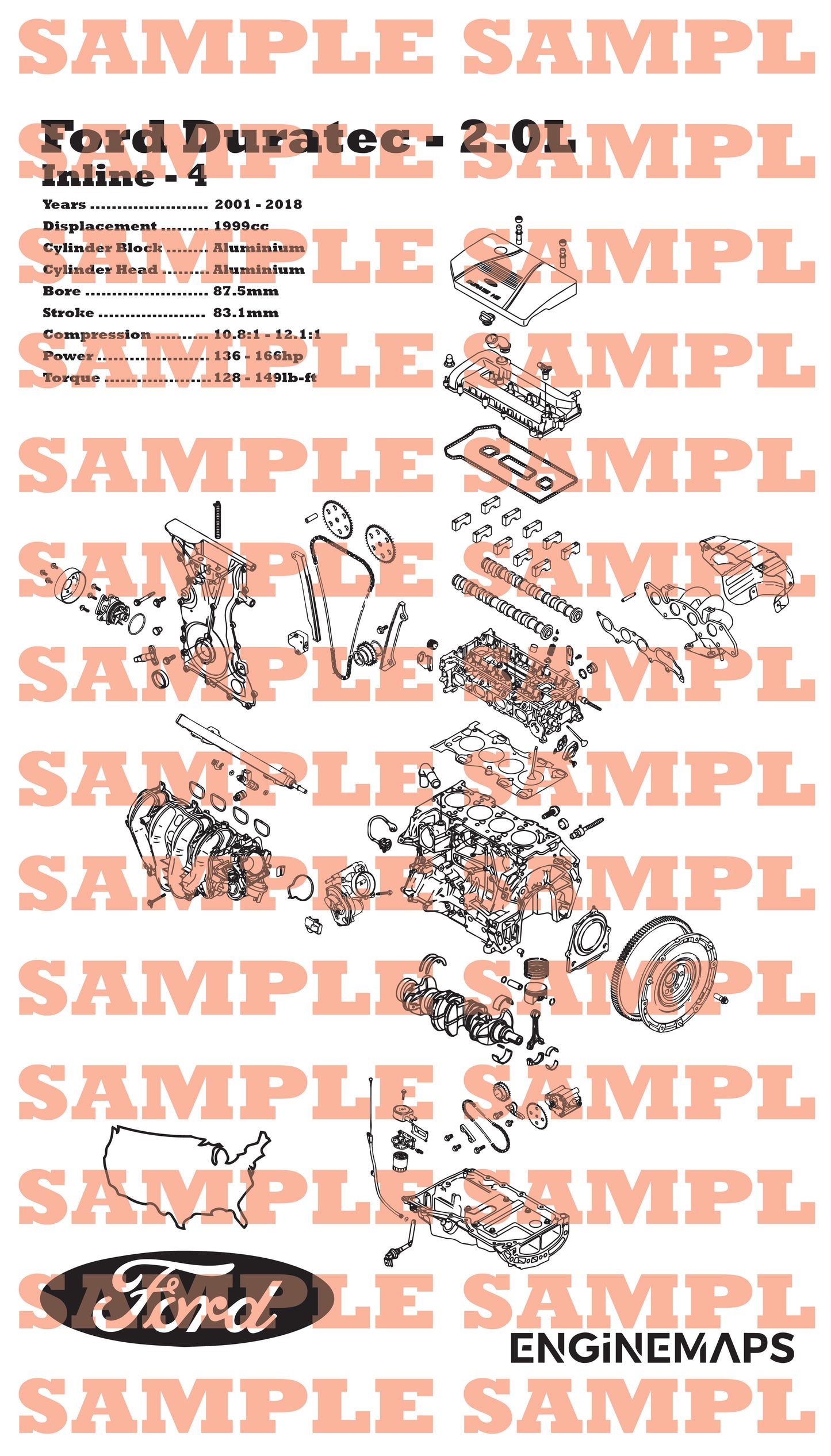 Ford Duratec 2.0L Exploded View Banner