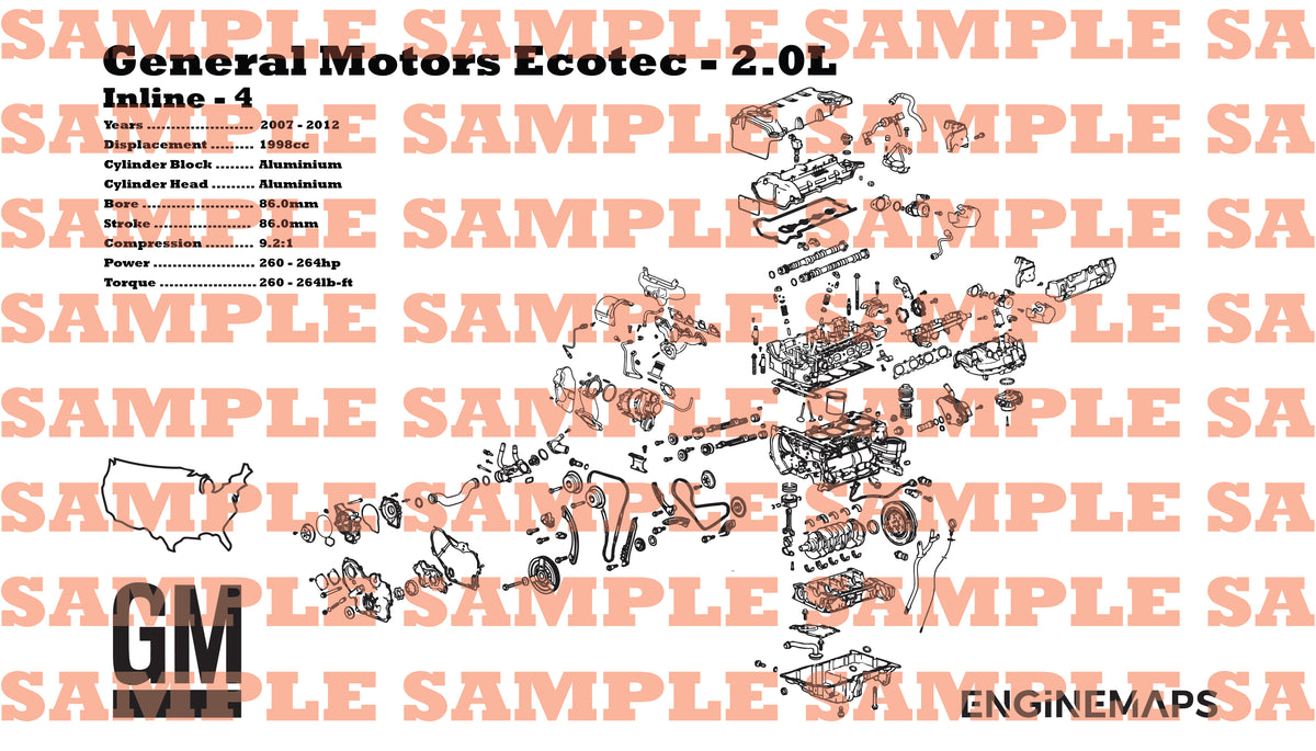 General Motors LNF Ecotec 2.0L Exploded View Banner – EngineMaps
