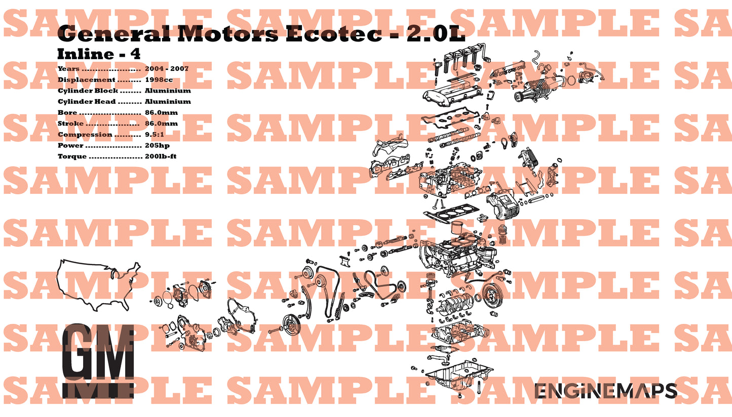 General Motors LSJ Ecotec 2.0L Exploded View Banner