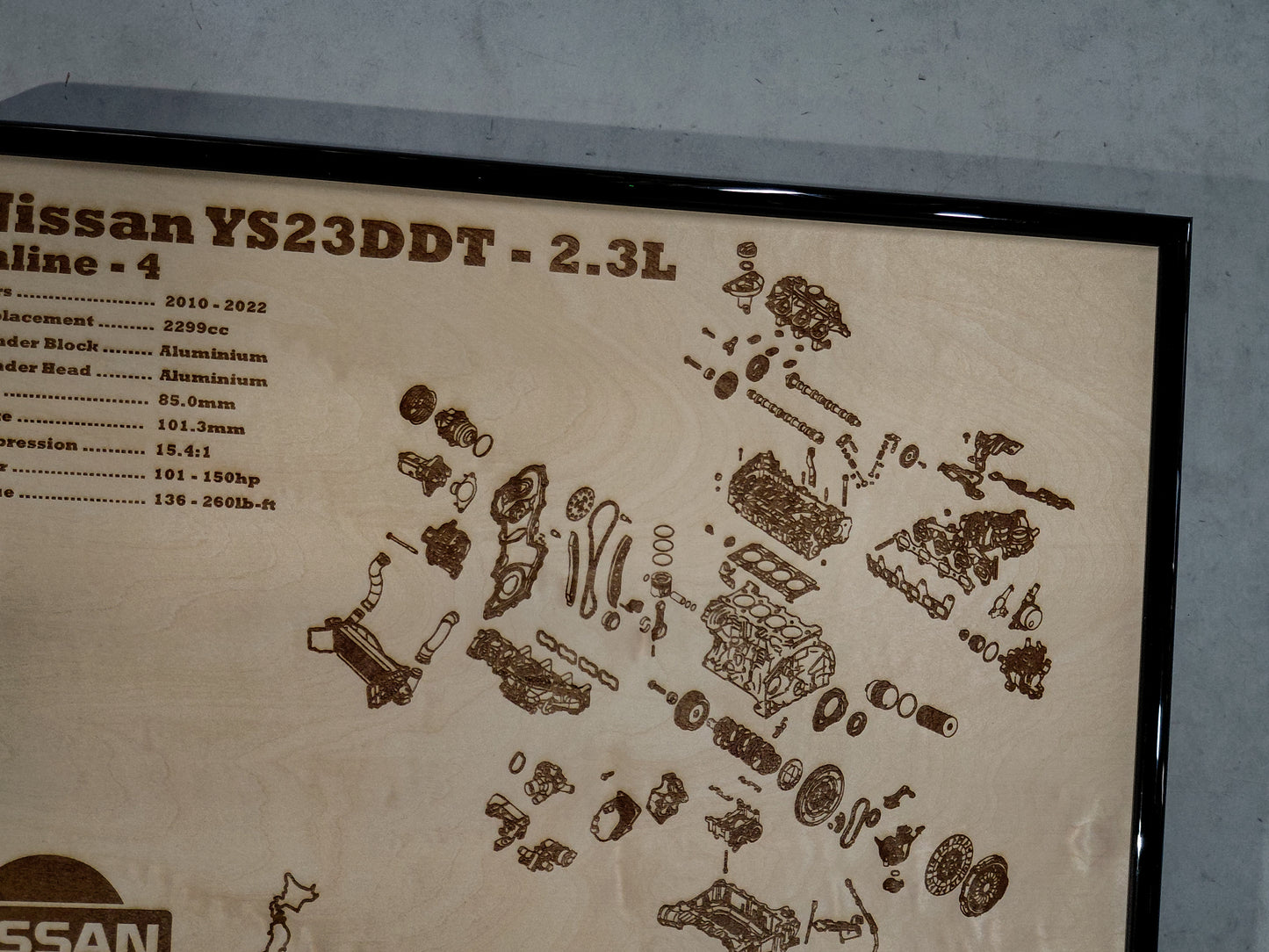 Nissan YS23DDT 2.3L Exploded View Poster