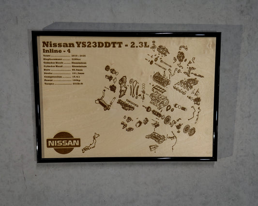Nissan YS23DDTT 2.3L Exploded View Poster